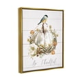 thumbnail image 4 of Stupell Industries Be Thankful Fall Florals Botanical & Floral Painting Gold Floater Framed Canvas Art Print Wall Art, 17 x 21, 4 of 10