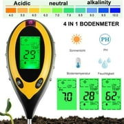 FACEGA Soil pH Meter,VONTER 4 in 1 Digital LCD Soil Moisture Meter, with Moisture, pH, Light, Temperature Soil Tester for Home, Garden, Farm, Lawn, Indoor & Outdoor Soil Test Kit(Only for Soil)-1Park