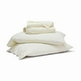 thumbnail image 3 of Superior Carmen 100% Cotton Relaxed Wash Bed Sheet Set, Queen, Ivory, 3 of 12
