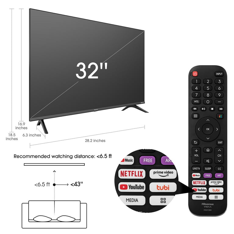 TV HD, Smart TV32 Série A4K, Hisense