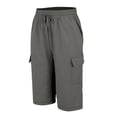 thumbnail image 6 of Linen Shorts for Women, Audhol Women's Cotton and Linen Pocket Elastic Casual Pants Women's Quarter Pants Summer Shorts for Women Grey XL, 6 of 9