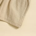 thumbnail image 3 of Toddler Boy Outfits Short Sleeve Summer Casual Gentleman Tops Hawaii Beach Holiday Solid T Shirt Shorts Khaki Outfit Sets Sizes 18-24 Months, 3 of 7