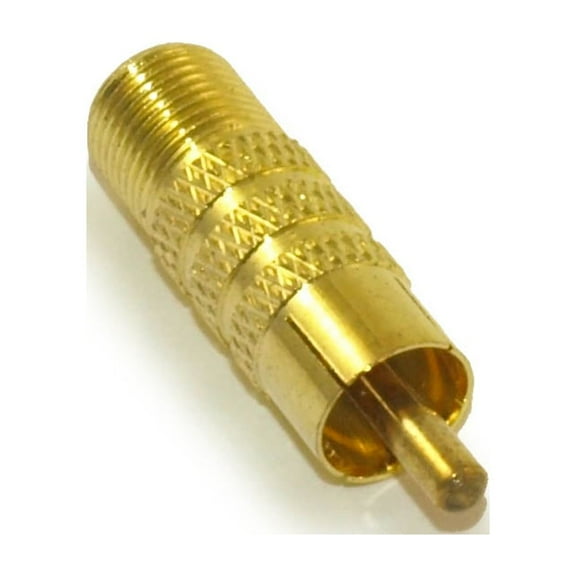 RCA Male to F (Coax) Female Adapter - Gold Plated