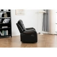 thumbnail image 3 of Ilyiano Two Tone Faux Leather Rocker Recliner In Black, 3 of 5