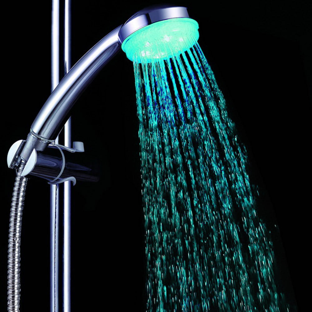 Colorful Shower Head Home Bathroom Water Glow Light New 7 LED Colors Changing 