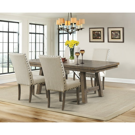 Picket House Furnishings Dex 5 Piece Dining Set in Walnut and Cream