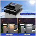 thumbnail image 4 of Luces Solares para Tapa de Poste, Luz para Poste de Valla de Cubierta Exterior para Postes de Vinilo de Madera de 5,5x5,5, 3,5x3,5, Decoración de Jardín y Patio, Paquete de 4, 4 of 8