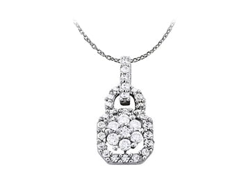 Beautiful Sterling silver 925 sterling Sterling Silver CZ 16in Necklace