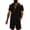 Black, variant on Sentmoon Mens Track Suits 2 Piece Set Men’s Shirts and Mens Casual Shorts Solid Color Short Sleeve Summer Regular Fit Oversized Jogging Men Summer Outfits S-XXXL