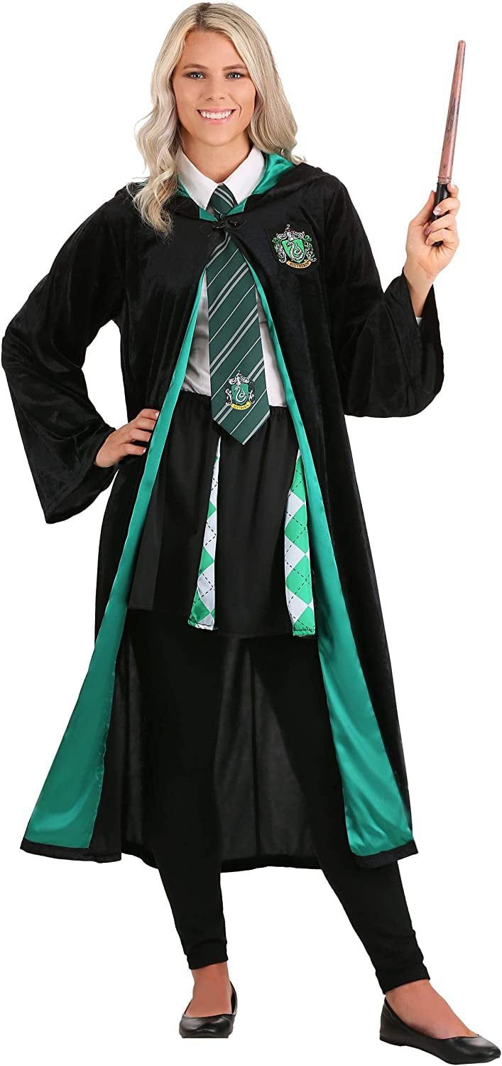 Plus Size Adult Deluxe Harry Potter Slytherin Robe Costume