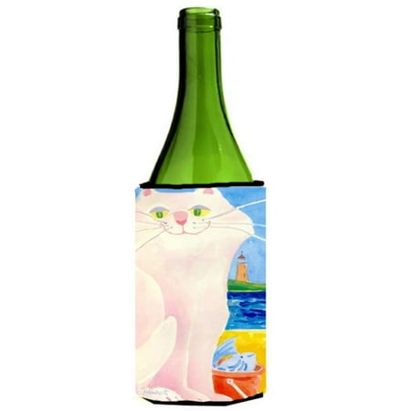 

Big White Cat At The Beach Wine Bottle Hugger - 24 oz.