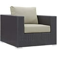 thumbnail image 4 of Modway Convene 4 Piece Set Outdoor Patio with Fire Pit in Espresso Beige, 4 of 9