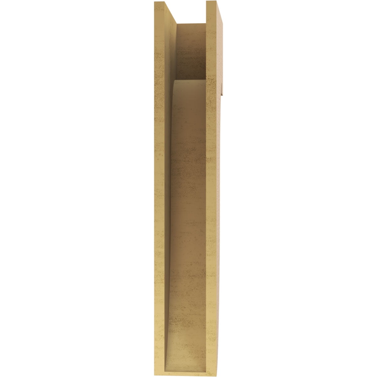 6"W x 12"D x 36"H Thin Del Monte Rough Cedar Woodgrain TimberThane Corbel, Primed Tan