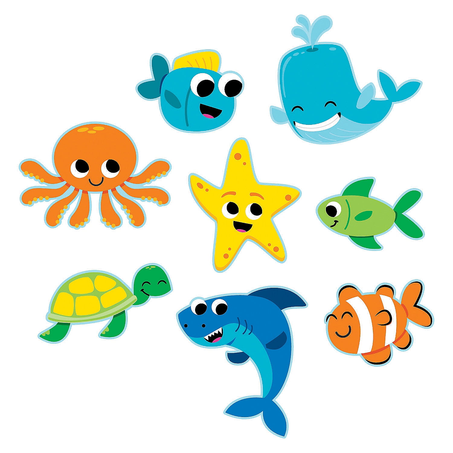 Fun Express Jumbo Under The Sea Cutouts Educational