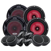 2 Pairs – SoundXtreme 1000W 6.5-Inch 2-Way Car Audio Component Speaker System 6-1/2in Car Audio Speaker for Car, ATV, RV, Motorcycle, Boat