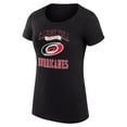 thumbnail image 2 of Women's G-III 4Her by Carl Banks Black Carolina Hurricanes Super-Slim Fit Lightweight Team Logo Graphic T-Shirt, 2 of 3
