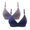 Blue, variant on EDHITNR Bras for Women Comfortable Support Womens Bras Women's Embroidered Glossy Comfortable Breathable Bra Underwear No Rims 2 Packs