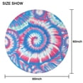 thumbnail image 6 of Colorful Tie Dye Pattern Round Tablecloth 60"x60",Wrinkle Wipeable Table Cloth for Kitchen Dining Room Picnic Patio Party, 6 of 6