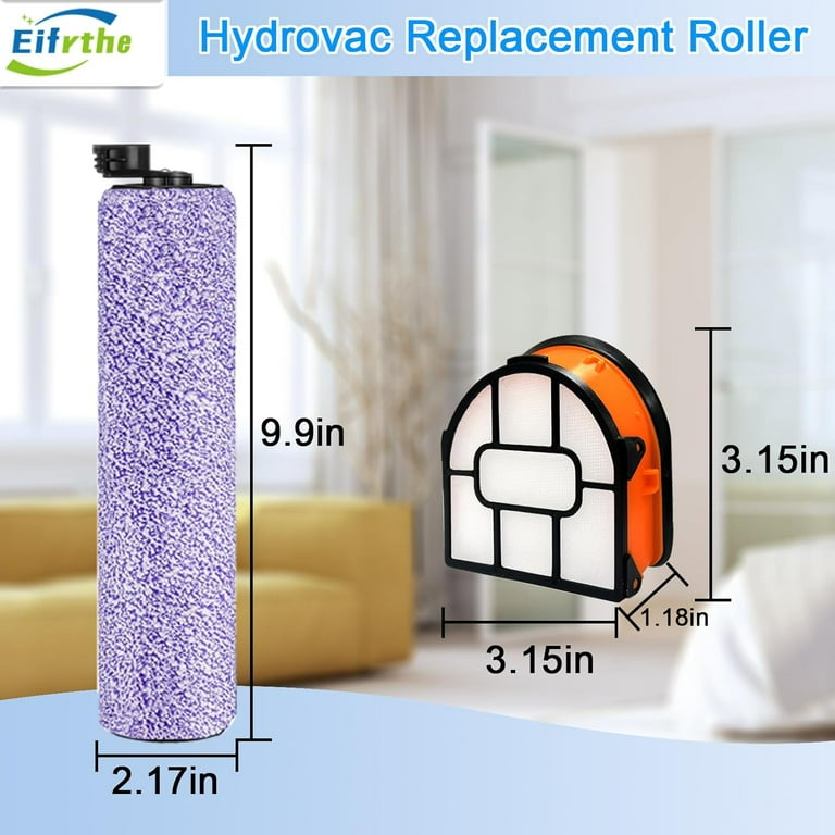8-Pack WDB1F2 Replacement Brushroll & Filte Bundle For Shark WD101 WD201 WD100 WD200 AW201 WD200C WD201C WD101C AW261 Wd160 HydroVac XL 3-in-1 Vacuum