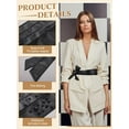 thumbnail image 4 of Lsupdaol Women Leather Wrap Belt Obi Waist Fashion Tie Belt PU Sash for Dress Coat 1.85 Wide, 4 of 8