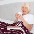 thumbnail image 6 of 75th Birthday Gifts for Women, Birthday Gifts for Mum, 75th Birthday Gifts for Her, Presents for Women Wife Mum Sister Grandma, Birthday Sweet Gifts for Women Flannel Blanket Burgundy - 50 x 60 Inch, 6 of 6