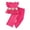 Hot Pink, variant on Toddler Girl Outfit Smocked Strap Camisole Linen Pants Girls 2 Piece Summer Set Girls Cute Outfit,Pink,4-5 Years