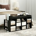 thumbnail image 4 of Gymax Shoe Storage Bench w/Umbrella StandPadded Seat Adjustable & Removable Shelves, 4 of 10