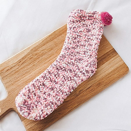 

5 pairs * Women s Cake Socks Coral Velvet Cake Floor Socks Sleeping Socks socks men 9-12