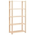 thumbnail image 2 of vidaXL 5-Tier Storage Racks 2 pcs 31.5"x15"x66.9" Solid Pinewood 551.2 lb, 2 of 8