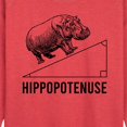 thumbnail image 2 of Instant Message - Hippopotenuse - Women's Lightweight French Terry Pullover, 2 of 6