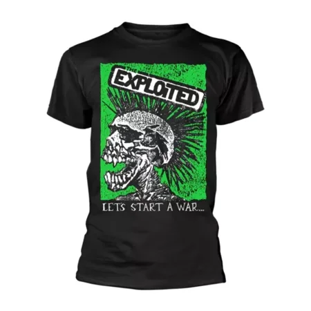 Exploited, The - Let'S Start A War (Skull) Black T-Shirt Sweatshirt Hoodie