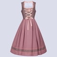 thumbnail image 4 of Vestido Dirndl Alemán para Mujer, Disfraz de Oktoberfest Bávaro para Halloween y . Rosa XL, 4 of 10