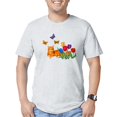 thumbnail image 1 of CafePress - Orange Cat In Tulips T Shirt - Fitted T-Shirt, Vintage Fit Soft Cotton Tee, 1 of 1