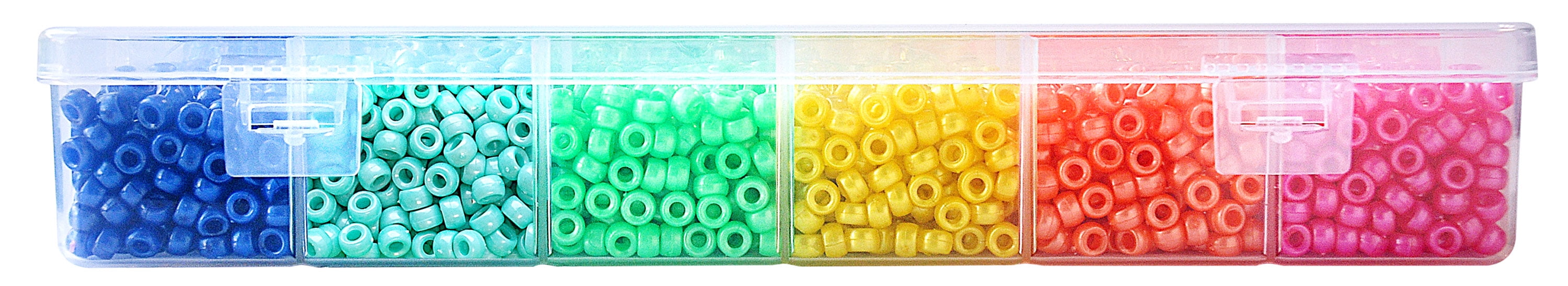 Hello Hobby - Rainbow Craft Bead Box - 3200 Pieces - USHH6671