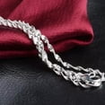 thumbnail image 2 of 10PCS 16-30inch 925 Silver Double Water Wave Necklace Fashion Jewelry Necklace, 2 of 5