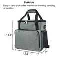thumbnail image 3 of Coffee Maker Storage Bag, Coffee Machine Storage Bag Waterproof Travel Carrying Organizer Case, Multifunctional Travel Storage Bag for Outdoor, Dustproof Tote Bag with Shoulder Strap Gray, 3 of 5