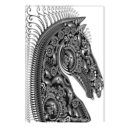 Startonight Canvas Wall Art Black And White Abstract Horse And
