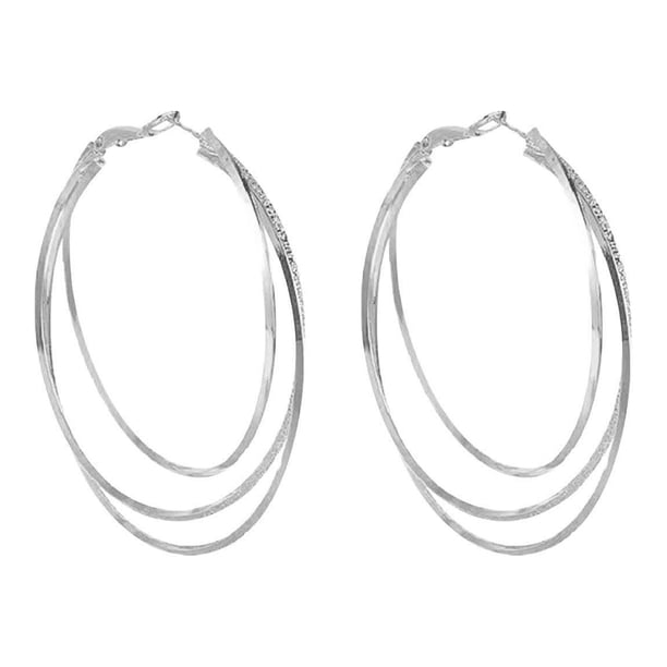 Pendientes de mujer Pendientes de moda Pendientes de corazón de acero inoxidable Pendientes de mujer Pendientes de corazón colgante de cristal Pendientes de mujer