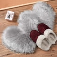 thumbnail image 2 of 2 Pieces Fluffy Heart Shaped Rug Faux Area Rug Bushy Room Carpet for Home Living Room Sofa Floor Bedroom, 12 x 16 Inch (Gray), 2 of 7