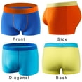 thumbnail image 4 of ASUDESIRE Men's Underwear Boxer Briefs Trunks 5 Pack Soft Cotton Low-rise Underpant-Wal-LiangSe-S, 4 of 7