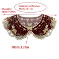 thumbnail image 3 of Lace Floral Collar Elegant Sweet Girl False Collar Detachable for Lady Delicate Embroidery Collar Floral Pattern, 3 of 4