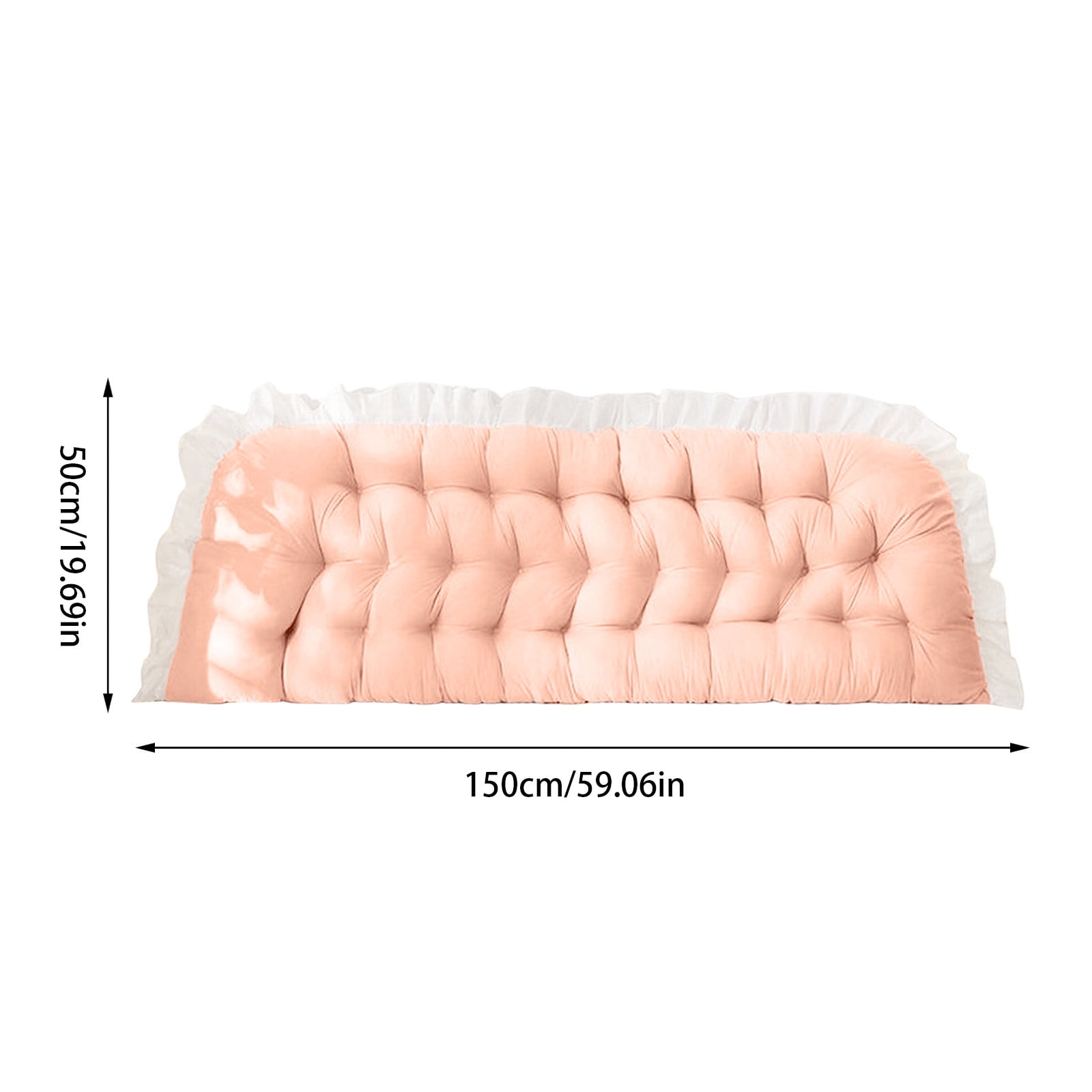Velvet Headboard Wedge Pillow King Double Size Backrest Cushion for Bed with Removable Washable Cover Bedside Support Bolster Reading Pillow for Daybed Bunk Bed Dorm