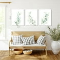 thumbnail image 4 of Boho Floral Canvas Wall Art Set of 3, Sage Green Wildflower Botanical Wall Decor Painting, Minimalist Watercolor Flowers Posters Prints for Bedroom Bathroom Living Room 16x24 In Framed, 4 of 5