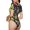 Avocado Love, variant on Picia Avocado in Space1 Womens One Piece Swimsuits Modest Tummy Control Bathing Suits Lace Up Slimming Swim Suit-Small
