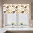 thumbnail image 6 of Burnt Orange Black Floral Kitchen Curtains Valances for Windows Fall Autumn Harvest Leaf Flowers Rod Pocket Small Valance Window Treatments Half Short Curtain 45x18 Inch for Bathroom Living Room, 6 of 7