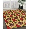 thumbnail image 3 of Ahgly Company Machine Washable Indoor Round Transitional Saffron Red Area Rugs, 6' Round, 3 of 7