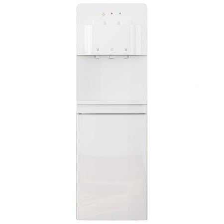 TABU Bottom Loading Water Dispenser, Water Cooler 3 or 5 Gallon,Child Safety Lock,White