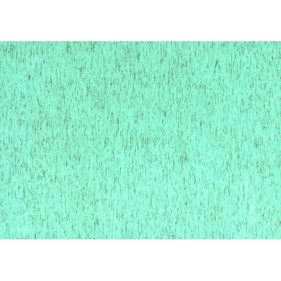 Ahgly Company Indoor Rectangle Solid Turquoise Blue Modern Area Rugs, 5' x 8'