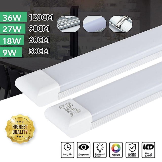 Barra de luz fría lineal con listón Led de 30cm/60cm/90cm/120cm, lámpara de tubo fluorescente para taller de oficina, luz de listón tri-prueba para el hogar