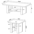 thumbnail image 6 of Kingfisher Lane 3 Piece Coffee Table Set in Black Oak, 6 of 6